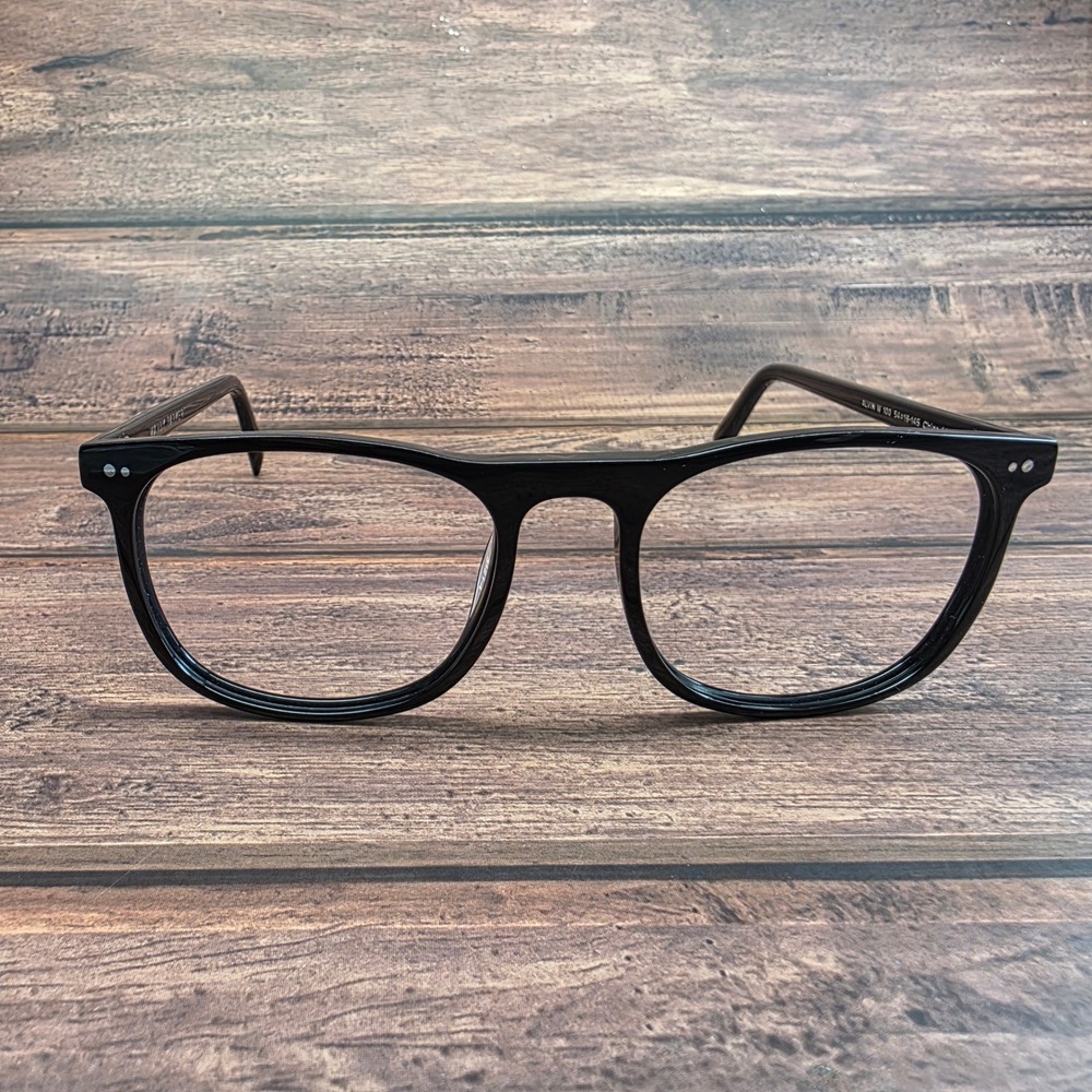 Warby Parker Alvin W 100 Eyeglasses Jet Black 54-19-145 Square Frames